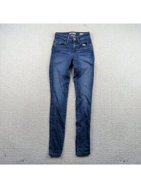 Y2K Guess Sexy Curve Super Stretch Skinny Mid Waist Jeans Wom Sz 24 LG Glam
